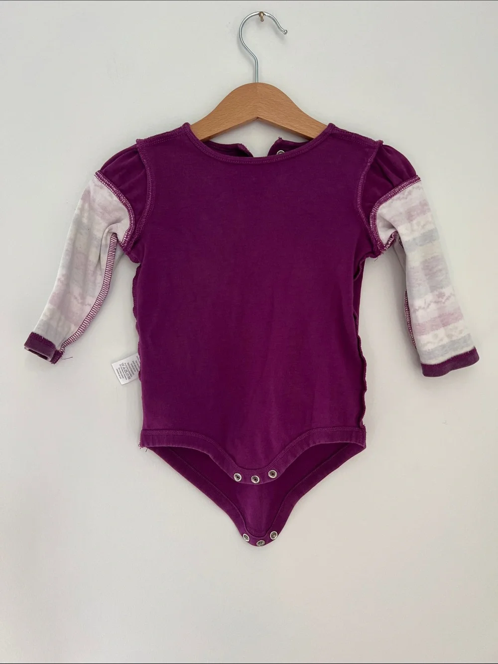 Gymboree | 100% Cotton Plum Lamb Applique Long Sleeve Top Bodysuit Size 12-18M